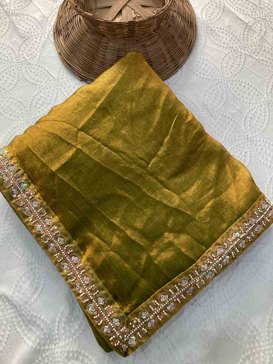 1MODERN FENDY CHIFFON BEADS EMBROIDERY LACE BORDER WORK SAREE WITH UNSTITCHED BLOUSE PARTY WEAR WHOLESALE PRICE ETHNIC GARMENT (14)