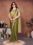 1MODERN FENDY CHIFFON BEADS EMBROIDERY LACE BORDER WORK SAREE WITH UNSTITCHED BLOUSE PARTY WEAR WHOLESALE PRICE ETHNIC GARMENT (18)