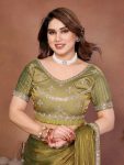 1MODERN FENDY CHIFFON BEADS EMBROIDERY LACE BORDER WORK SAREE WITH UNSTITCHED BLOUSE PARTY WEAR WHOLESALE PRICE ETHNIC GARMENT (18)