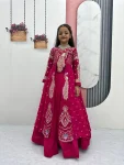 1MODERN VICHITRA THREAD AND SEQUENCE WORK KID’S TOP LEHENGA WEDDING WEAR WHOLESALE PRICE ETHNIC GARMENT(57)