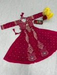 1MODERN VICHITRA THREAD AND SEQUENCE WORK KID’S TOP LEHENGA WEDDING WEAR WHOLESALE PRICE ETHNIC GARMENT(57)