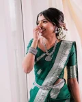 1MOST PICKED LICHI SILK JACQUARD WORK SAREE WITH UNSTITCHED BLOUSE FESTIVE WEAR WHOLESALE PRICE ETHNIC GARMENT (9)