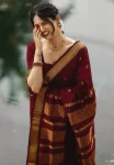 NEW ARRIVAL BANARASI SILK ZARI WOVEN WORK SAREE WITH UNSTITCHED BLOUSE MAROON