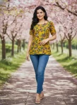 1NEW ARRIVAL COTTON FLORAL PRINT WORK ONLY TOP DAILY WEAR WHOLESALE PRICE ETHNIC GARMENT (17)