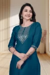 1RICH LOOK TESLA COTTON EMBROIDERY WORK ONLY KURTI DAILY WEAR WHOLESALE PRICE ETHNIC GARMENT (13)