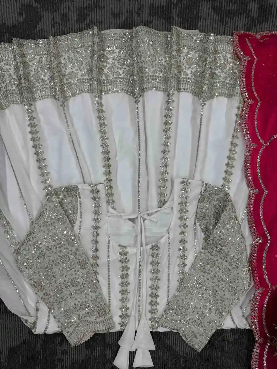 25DESIGNER GEORGETTE SEQUENCE WITH STYLISH THREAD WORK GOWN PALAZZO WITH DUPATTA FESTIVE WEAR WHOLESALE PRICE ETHNIC GARMENT (10)