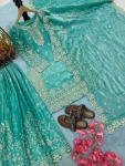 28MODERN GMY SILK EMBROIDERY 3 MM SEQUENCE & CODING DORI WORK TOP PALAZZO WITH DUPATTA FESTIVE WEAR WHOLESALE PRICE ETHNIC GARMENT (2)