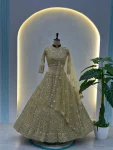 2DESIGNER BUTTERFLY NET SEQUENCE AND CODING EMBROIDERY WORK LEHENGA CHOLI WITH DUPATTA WEDDING WEAR WHOLESALE PRICE ETHNIC GARMENT (33)