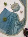2DESIGNER FENDY SATIN EMBROIDERY LACE BORDER WORK READY TO WEAR SAREE WITH STITCHED BLOUSE PARTY WEAR WHOLESALE PRICE ETHNIC GARMENT (13)