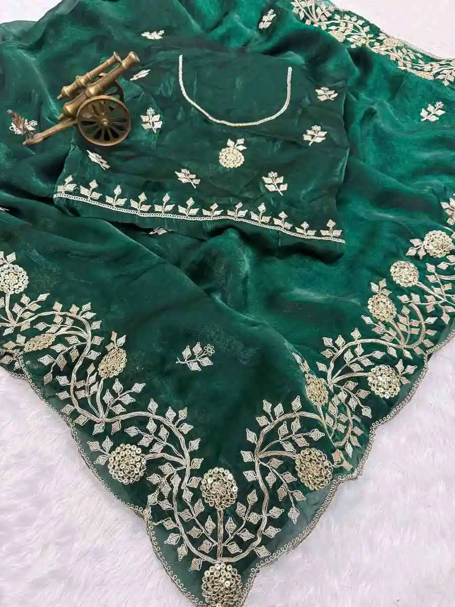 2DESIGNER FENDY SATIN EMBROIDERY WORK AND MULTI THREAD WORK WITH ARC CUT WORK BORDER SAREE WITH UNSTITCHED BLOUSE WEDDING WEAR WHOLESALE PRICE ETHNIC GARMENT (9).jpg.webp