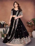 2DESIGNER GEORGETTE EMBROIDERY WORK LEHENGA CHOLI WITH DUPATTA WEDDING WEAR WHOLESALE PRICE ETHNIC GARMENT (14)