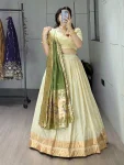2DESIGNER PAITHANI SILK ZARI WEAVING WORK WITH BORDER AND BUTTI WORK LEHENGA CHOLI WITH DUPATTA WEDDING WEAR WHOLESALE PRICE ETHNIC GARMENT (17)