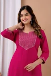 2FANCY RAYON EMBROIDERY WORK KURTI DAILY WEAR WHOLESALE PRICE ETHNIC GARMENT (8)