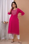 FANCY RAYON EMBROIDERY WORK KURTI RANI