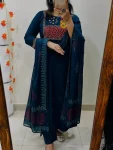 2FANCY RAYON MIRROR WORK TOP BOTTOM WITH DUPATTA FESTIVE WEAR WHOLESALE PRICE ETHNIC GARMENT (5)