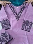 2FANCY TESLA COTTON SLUB EMBROIDERY WORK CO-ORD SET DAILY WEAR WHOLESALE PRICE ETHNIC GARMENT (12)