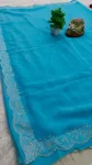 2LATEST GEORGETTE DIAMOND WORK SAREE WITH UNSTITCHED BLOUSE PARTY WEAR WHOLESALE PRICE ETHNIC GARMENT (8)