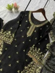 2MODERN GMY SILK SEQUENCE EMBROIDERY WORK TOP PALAZZO WITH DUPATTA FESTIVE WEAR WHOLESALE PRICE ETHNIC GARMENT (24)