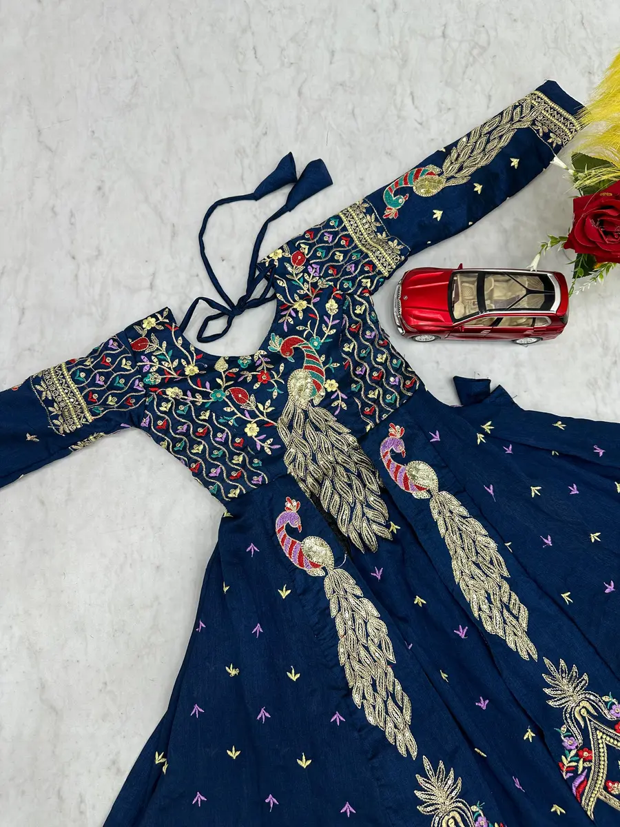 2MODERN VICHITRA THREAD AND SEQUENCE WORK KID'S TOP LEHENGA WEDDING WEAR WHOLESALE PRICE ETHNIC GARMENT(43)