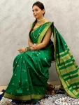 2NEW ARRIVAL BANARASI SILK ZARI WOVEN WORK SAREE WITH UNSTITCHED BLOUSE FESTIVE WEAR WHOLESALE PRICE ETHNIC GARMENT (37)
