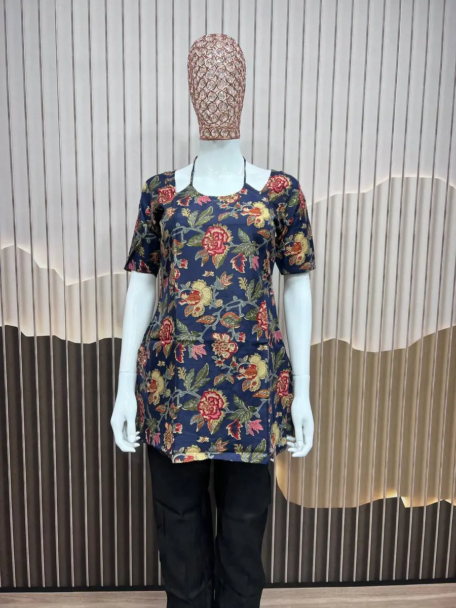 2NEW ARRIVAL COTTON FLORAL PRINT WORK ONLY TOP DAILY WEAR WHOLESALE PRICE ETHNIC GARMENT (14)
