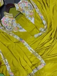 2RICH LOOK CREPE EMBROIDERY SEQUENCE CODING WORK READY TO WEAR SAREE WITH BLOUSE AND KOTI PARTY WEAR WHOLESALE PRICE ETHNIC GARMENT (11)