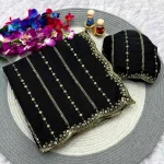 3DESIGNER GEORGETTE SEQUENCE EMBROIDERY WORK WEDDING WEAR WHOLESALE PRICE ETHNIC GARMENT (4)