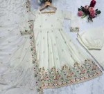 3DESIGNER SILK MULTI 35 MM SEQUENCE & THREAD WORK GOWN PALAZZO WITH DUPATTA FESTIVE WEAR WHOLESALE PRICE ETHNIC GARMENT (10)