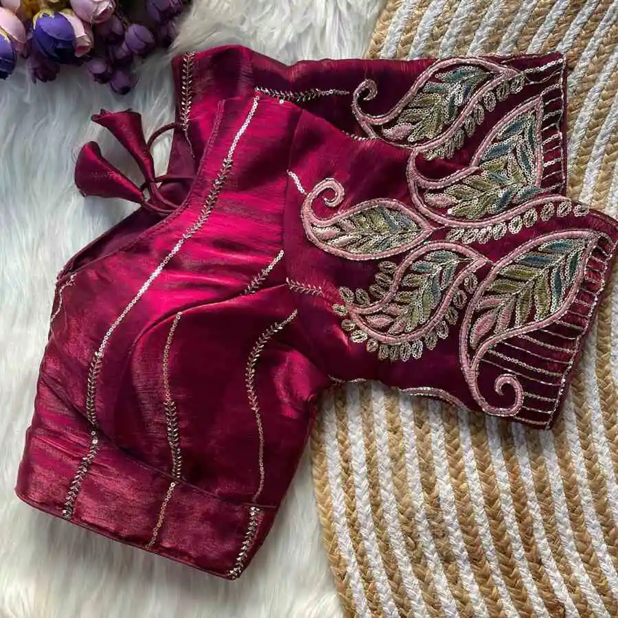 3DESIGNER ZC MULTI SEQUENCE WORK STITCHED BLOUSE WEDDING WEAR WHOLESALE PRICE ETHNIC GARMENT (9)