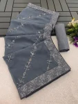 3MODERN GEORGETTE SILK SEQUENCE WORK ALL OVER WITH PIPING BORDER WORK SAREE WITH UNSTITCHED BLOUSE FESTIVE WEAR WHOLESALE PRICE ETHNIC GARMENT (8)