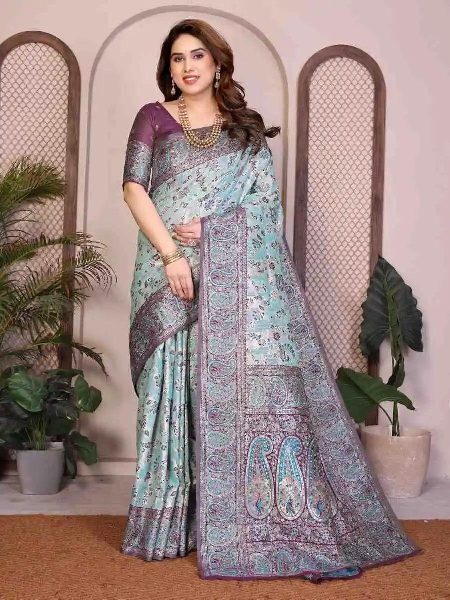 3NEW ARRIVAL PASHMINA SILK KASHMIRI THREAD WOVEN PALLU WITH HEAVY RAJWADI ZARI WEAVING WORK SAREE WITH UNSTITCHED BLOUSE FESTIVE WEAR WHOLESALE PRICE ETHNIC GARMENT (17).jpg