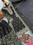 3RICH LOOK JIMMY CHOO EMBROIDERY 3MM SEQUENCE & CODING DORI WORK WITH MOTI HAND WORK TOP PALAZZO WITH DUPATTA FESTIVE WEAR WHOLESALE PRICE ETHNIC GARMENT (10).jpg