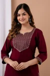 4FANCY RAYON EMBROIDERY WORK KURTI DAILY WEAR WHOLESALE PRICE ETHNIC GARMENT (17)