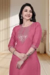 4RICH LOOK TESLA COTTON EMBROIDERY WORK ONLY KURTI DAILY WEAR WHOLESALE PRICE ETHNIC GARMENT (3)
