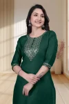 5RICH LOOK TESLA COTTON EMBROIDERY WORK ONLY KURTI DAILY WEAR WHOLESALE PRICE ETHNIC GARMENT (10)