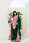 RICH LOOK VISCOSE  JACQUARD TOP PALAZZO WITH DUPATTA PINK