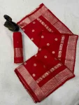 8NEW ARRIVAL BANARASI SILK ZARI WOVEN WORK SAREE WITH UNSTITCHED BLOUSE FESTIVE WEAR WHOLESALE PRICE ETHNIC GARMENT (16)