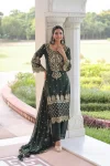 DESIGER FAUX BLOOMING EMBROIDERY WORK TOP BOTTOM WITH DUPATTA FESTIVE WEAR WHOLESALE PRICE ETHNIC GARMENT (1)