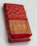 DESIGNER BANARASI SILK WEAVING WORK SAREE WITH UNSTITCHED BLOUSE FESTIVE WEAR WHOLESALE PRICE ETHNIC GARMENT (5)