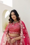 DESIGNER BUTTERFLY NET SEQUENCE AND CODING EMBROIDERY WORK LEHENGA CHOLI WITH DUPATTA WEDDING WEAR WHOLESALE PRICE ETHNIC GARMENT (15)