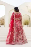 DESIGNER BUTTERFLY NET SEQUENCE AND CODING EMBROIDERY WORK LEHENGA CHOLI WITH DUPATTA WEDDING WEAR WHOLESALE PRICE ETHNIC GARMENT (15)