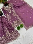 DESIGNER CHINON SILK EMBROIDERY SEQUENCE WORK TOP PALAZZO WITH DUPATTA FESTIVE WEAR WHOLESALE PRICE ETHNIC GARMENT (9)