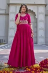 DESIGNER FENDY SILK CODING SEQUENCE & BEADS EMBROIDERY WORK GOWN WITH DUPATTA RANI