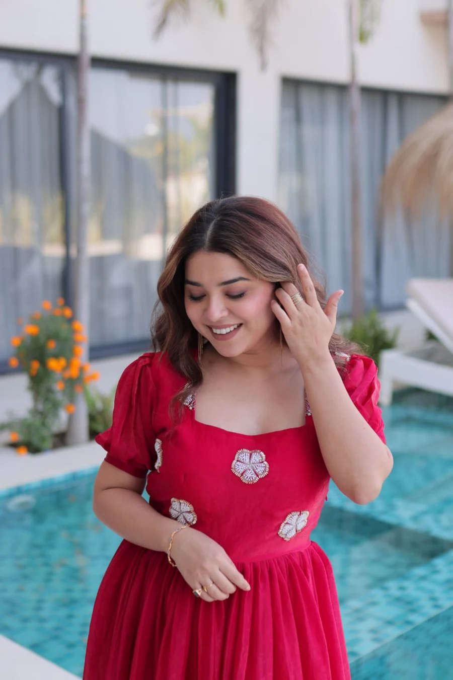 DESIGNER GEORGETTE BEADS EMBROIDERY WORK GOWN FESTIVE WEAR WHOLESALE PRICE ETHNIC GARMENT (11)