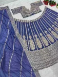 DESIGNER GEORGETTE CHAIN SEQUNCE WORK LEHENGA CHOLI WITH DUPATTA WEDDING WEAR WHOLESALE PRICE ETHNIC GARMENT (2)