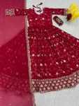 DESIGNER GEORGETTE EMBROIDERY SEQUENCE WORK GOWN WITH DUPATTA FESTIVE WEAR WHOLESALE PRICE ETHNIC GARMENT (3)