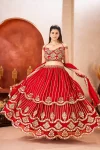 DESIGNER GEORGETTE SEQUENCE AND ZARI EMBROIDERY WORK LEHENGA CHOLI WITH DUPATTA PARTY WEAR WHOLESALE PRICE ETHNIC GARMENT (12)