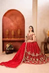 DESIGNER GEORGETTE SEQUENCE AND ZARI EMBROIDERY WORK LEHENGA CHOLI WITH DUPATTA PARTY WEAR WHOLESALE PRICE ETHNIC GARMENT (12)
