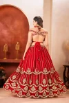 DESIGNER GEORGETTE SEQUENCE AND ZARI EMBROIDERY WORK LEHENGA CHOLI WITH DUPATTA PARTY WEAR WHOLESALE PRICE ETHNIC GARMENT (12)