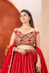 DESIGNER GEORGETTE SEQUENCE AND ZARI EMBROIDERY WORK LEHENGA CHOLI WITH DUPATTA PARTY WEAR WHOLESALE PRICE ETHNIC GARMENT (12)
